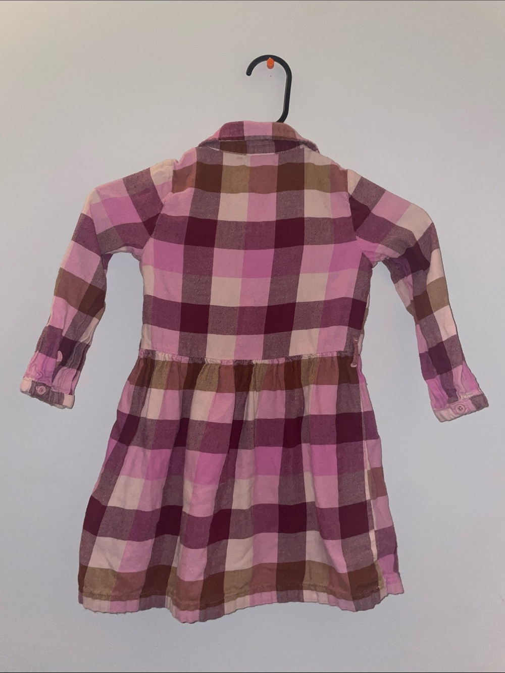 Carter's Pink Plaid Flannel Dress - Size 4T - Picture 5 of 6